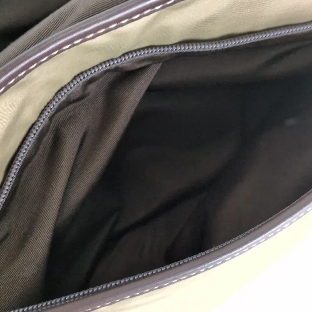 Coach Tan Nylon Messenger Bag‎ F70355 Brown Leather Trim Crossbody 2012 Unisex